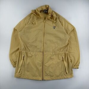 Vintage Northern Reflections Nylon Jacket Womens M Yellow Hooded Windbreaker